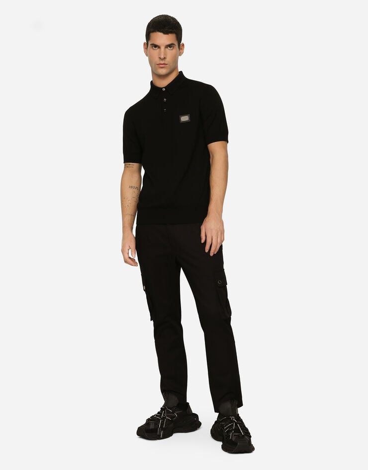Dolce & Gabbana Pantalón cargo de algodón con placa con logotipo Limitado a 3 días