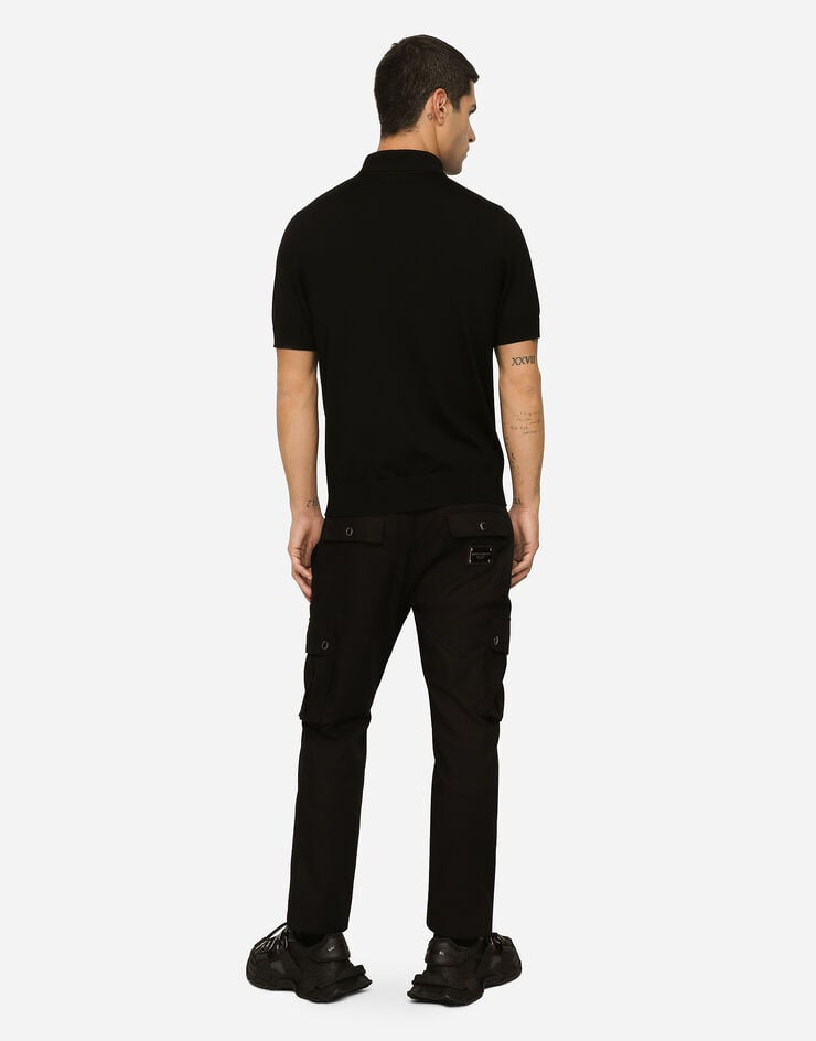 Dolce & Gabbana Pantalón cargo de algodón con placa con logotipo Limitado a 3 días