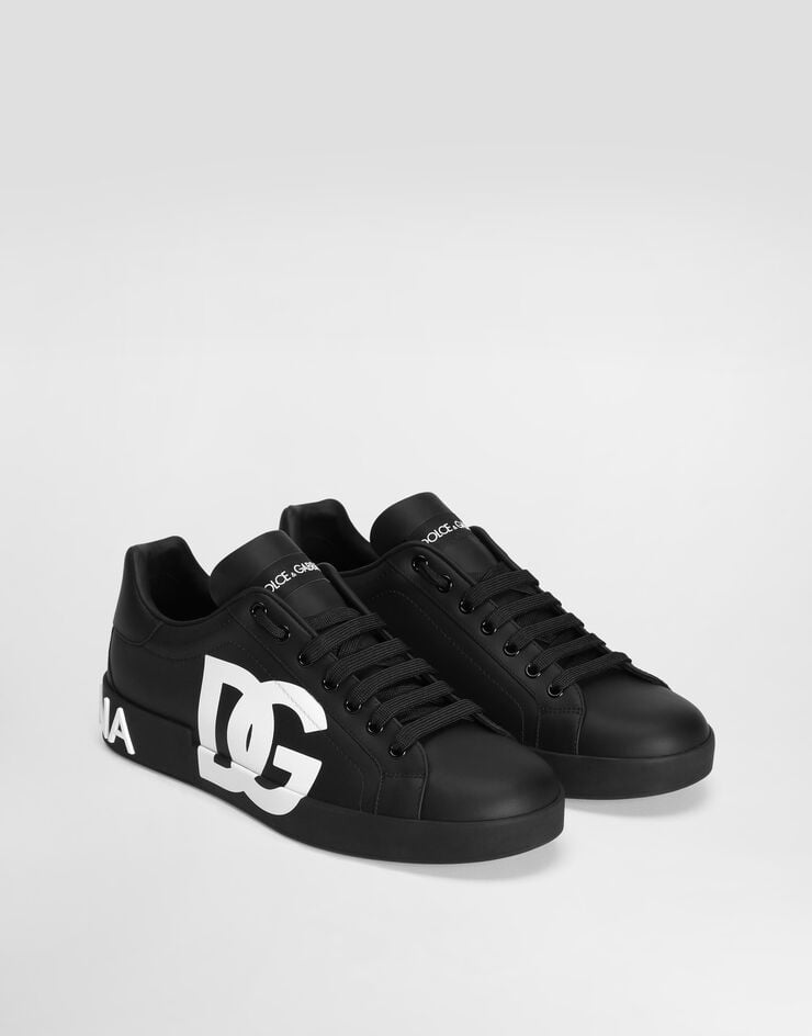 Dolce & Gabbana Zapatilla Portofino en napa de piel de becerro con logotipo DG estampado Ahorra y exporta