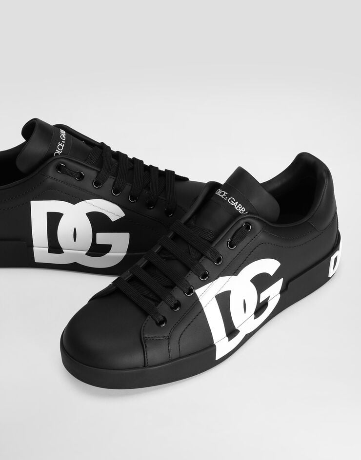 Dolce & Gabbana Zapatilla Portofino en napa de piel de becerro con logotipo DG estampado Ahorra y exporta