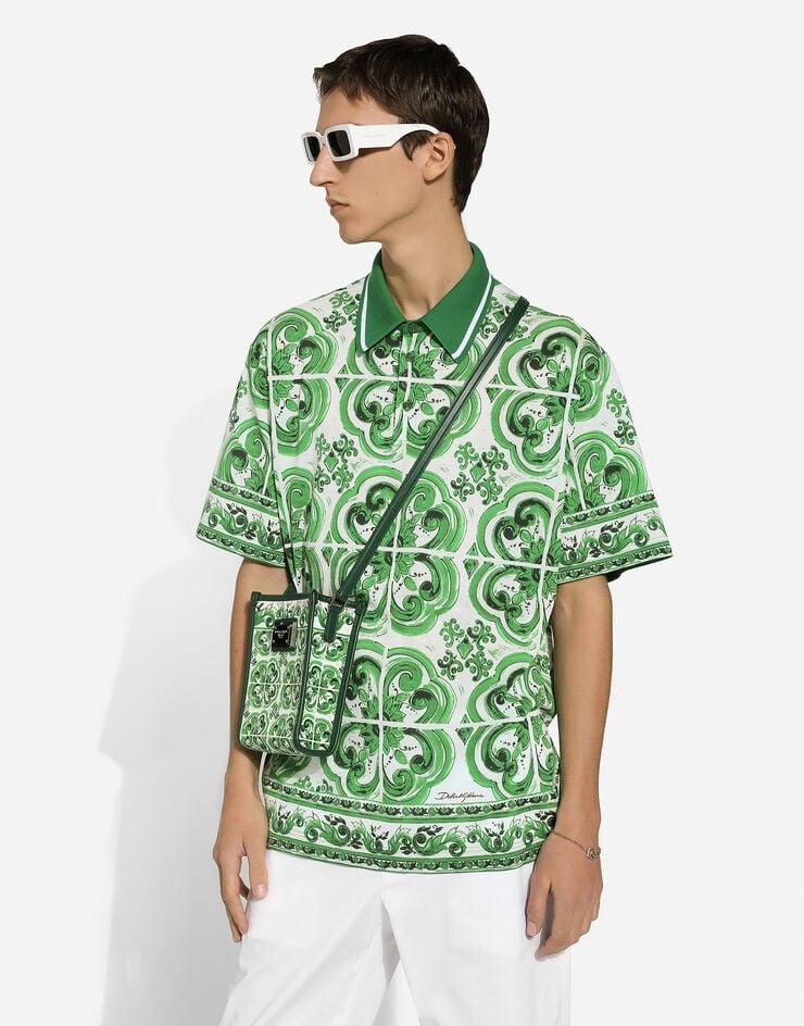 Dolce & Gabbana Polo de algodón con estampado Maiolica Outlet