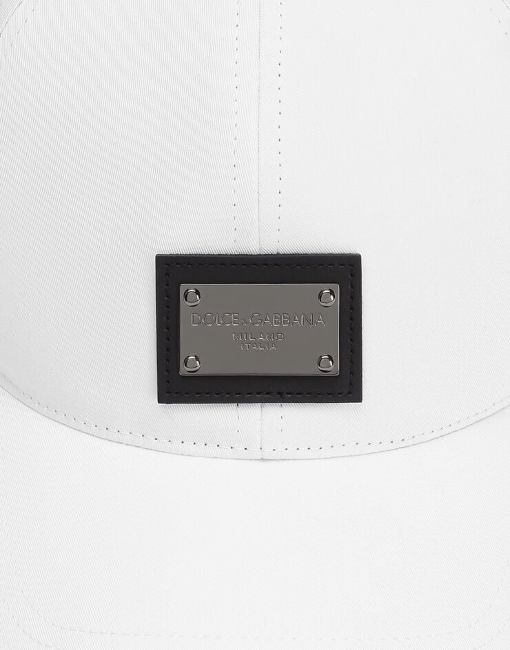 Dolce & Gabbana Gorra de béisbol de algodón con placa con logotipo Rebajas