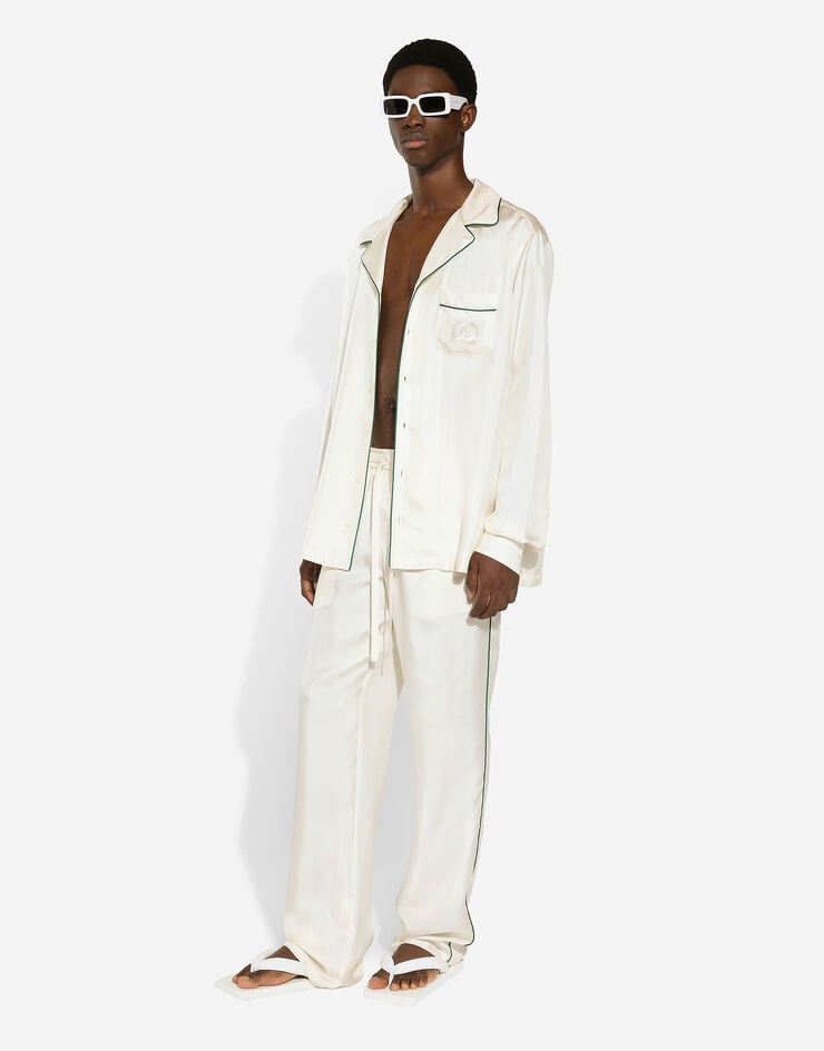 Dolce & Gabbana Pantalón estilo jogger de seda con DG bordado Ventas relámpago