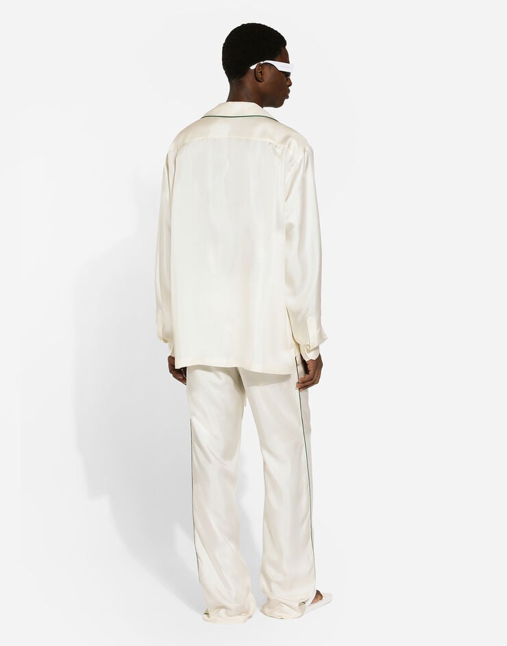Dolce & Gabbana Pantalón estilo jogger de seda con DG bordado Ventas relámpago