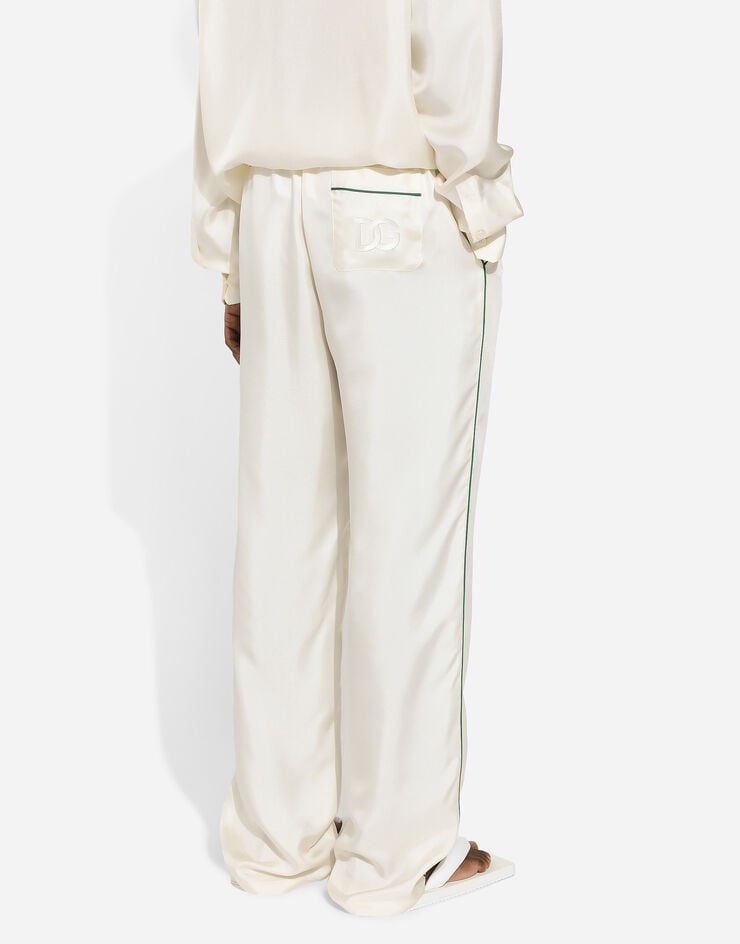 Dolce & Gabbana Pantalón estilo jogger de seda con DG bordado Ventas relámpago
