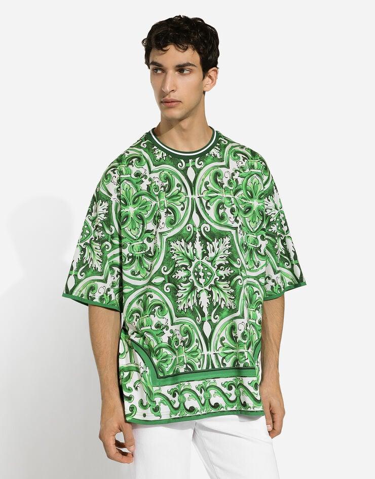 Dolce & Gabbana Camiseta de algodón con estampado Maiolica Rebajas online