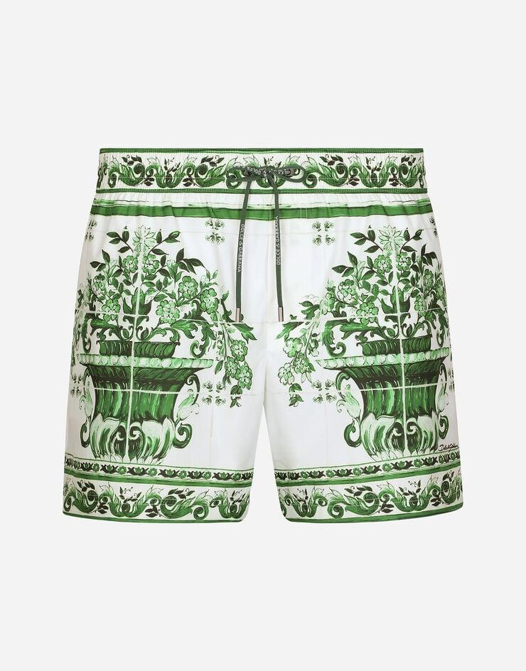 Dolce & Gabbana Bañador bóxer corto con estampado Maiolica