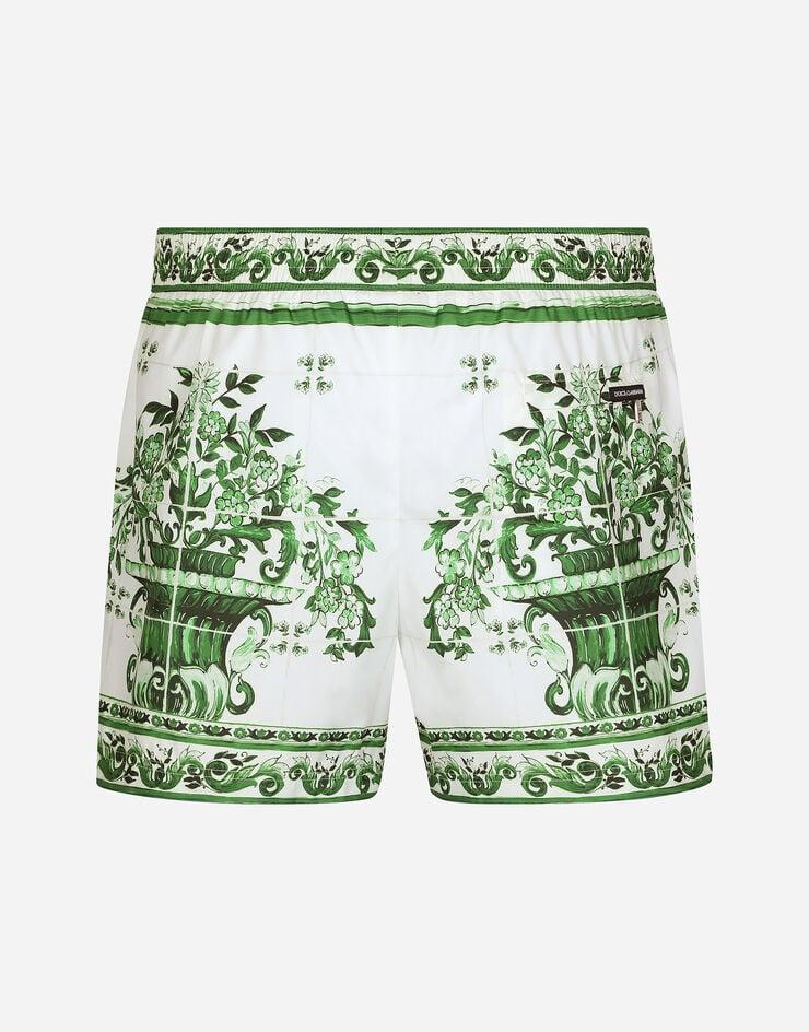 Dolce & Gabbana Bañador bóxer corto con estampado Maiolica Rebajas top