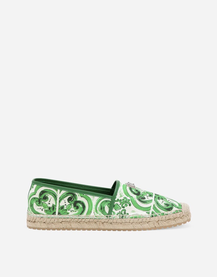 Dolce & Gabbana Alpargata de lona con estampado Maiolica