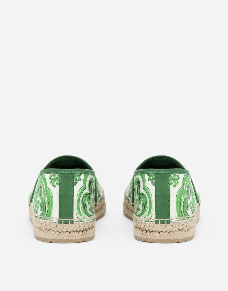 Dolce & Gabbana Alpargata de lona con estampado Maiolica Envío gratis
