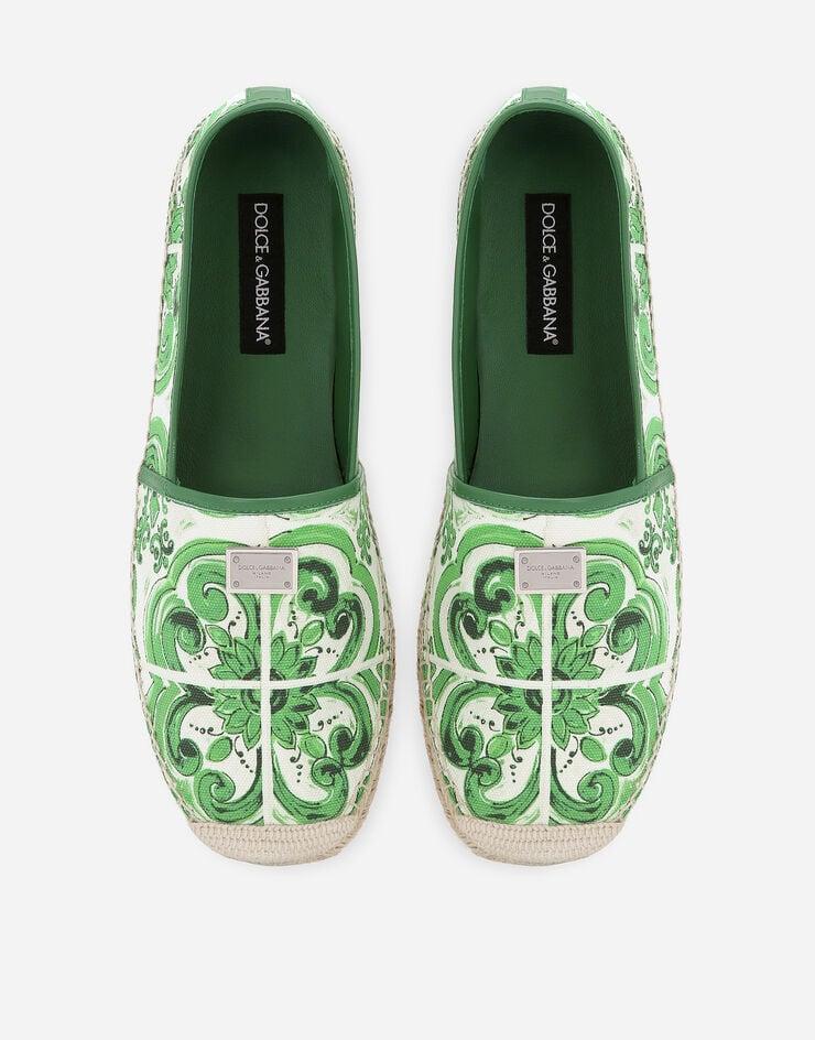 Dolce & Gabbana Alpargata de lona con estampado Maiolica Envío gratis