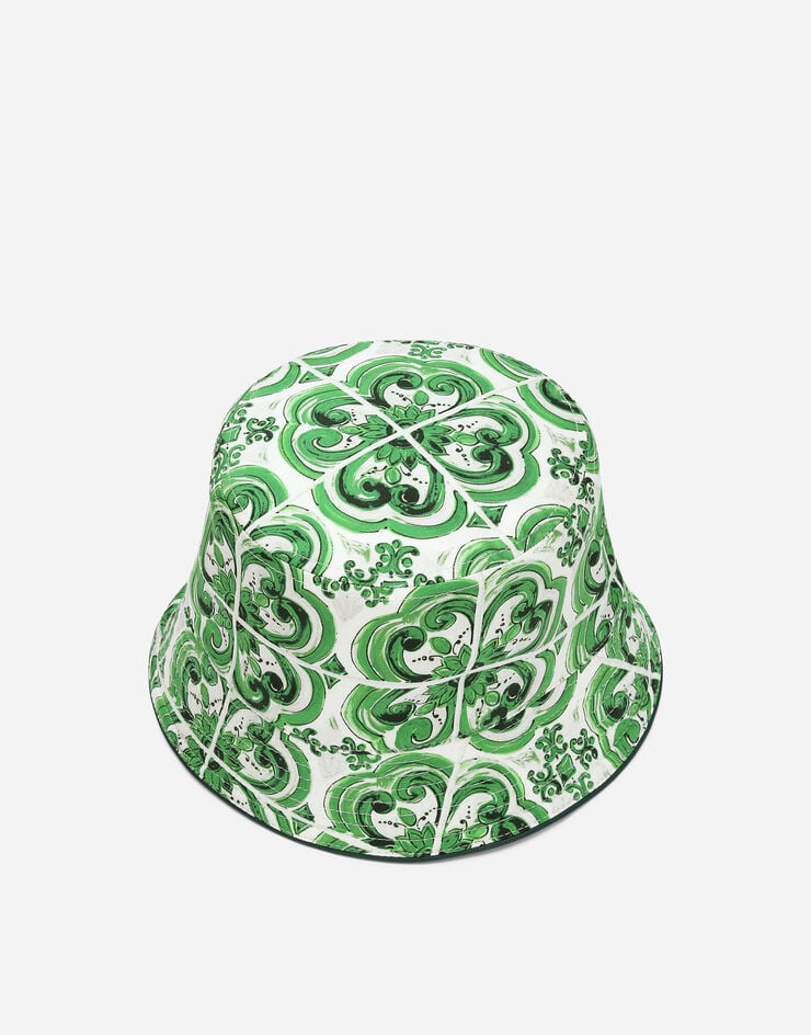 Dolce & Gabbana Sombrero de pescador reversible con estampado Maiolica COMPRAR AHORA