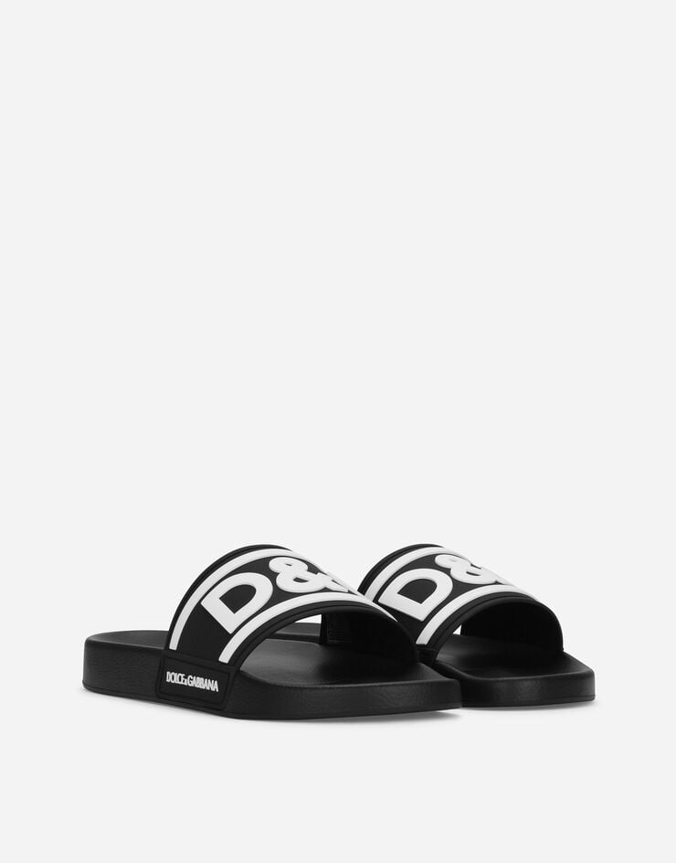 Dolce & Gabbana Chancla playera de goma con logotipo DG Último día