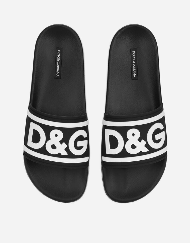 Dolce & Gabbana Chancla playera de goma con logotipo DG Último día
