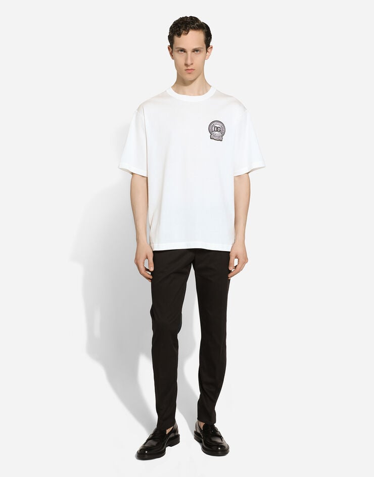 Dolce & Gabbana Camiseta de algodón con logotipo bordado En oferta
