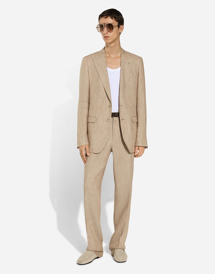 Dolce & Gabbana Chaqueta Taormina de botonadura sencilla en lino Ofertas de temporada