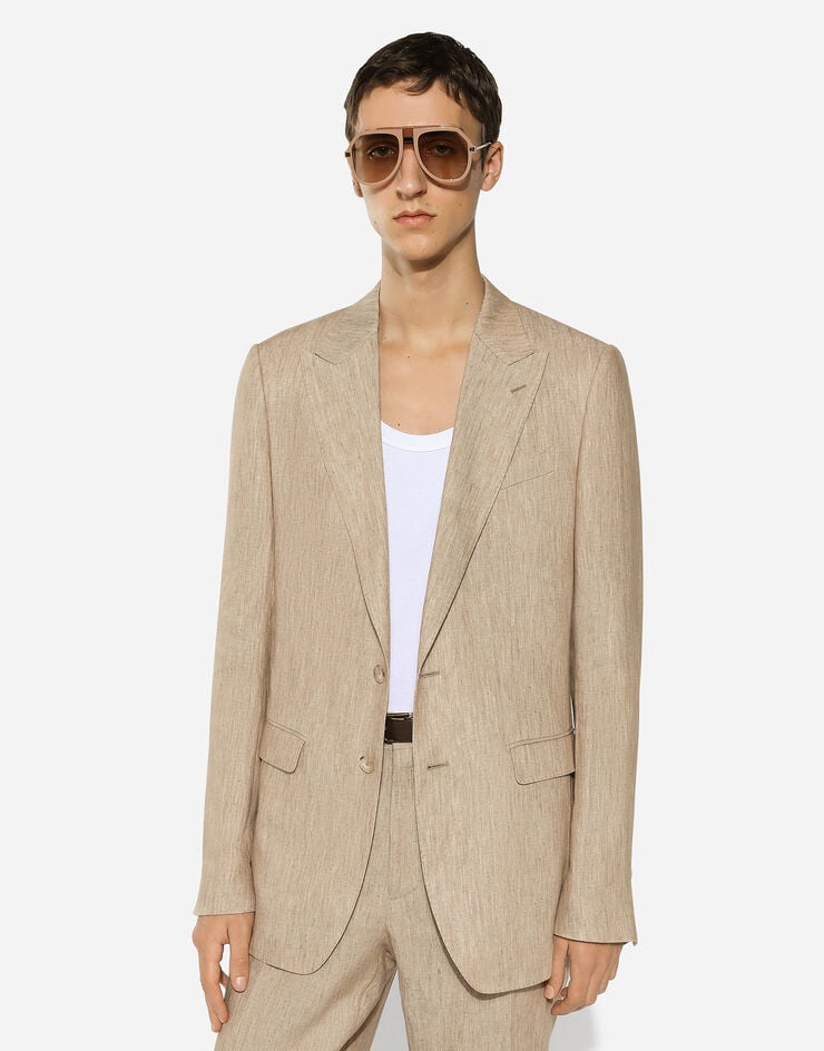 Dolce & Gabbana Chaqueta Taormina de botonadura sencilla en lino Ofertas de temporada