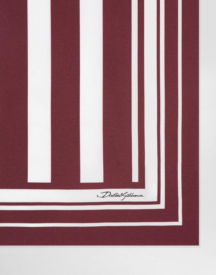 Dolce & Gabbana Fular de sarga de seda 70 x 70 estampado a rayas Outlet online