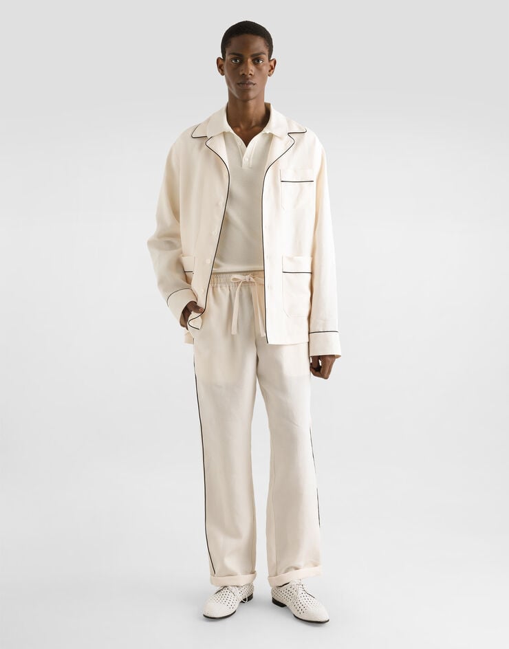Dolce & Gabbana Chaqueta de pijama de tela de lino Ofertas