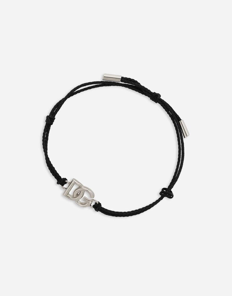 Dolce & Gabbana Pulsera de cuerda con logotipo DG pequeño Ventas relámpago