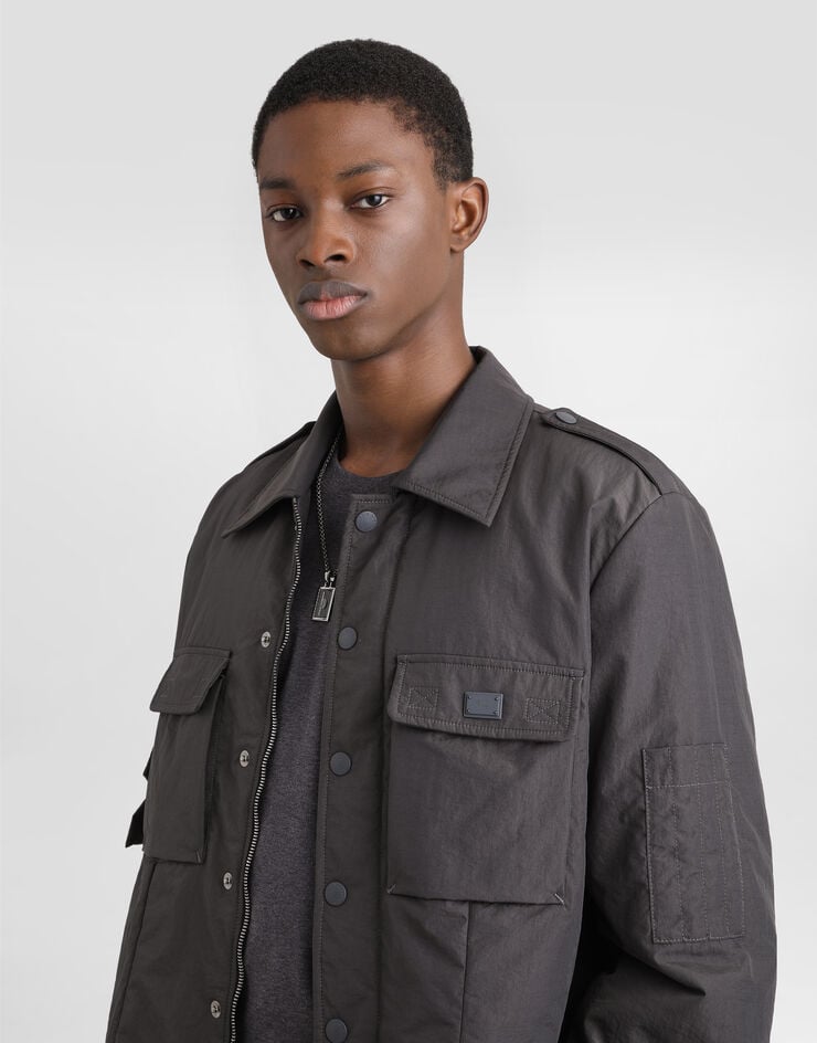 Dolce & Gabbana Cazadora de tejido técnico con placa Mejor oferta