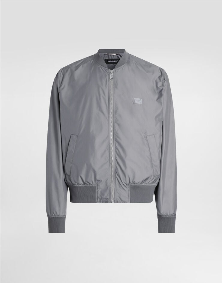 Dolce & Gabbana Bómber de tejido técnico con placa