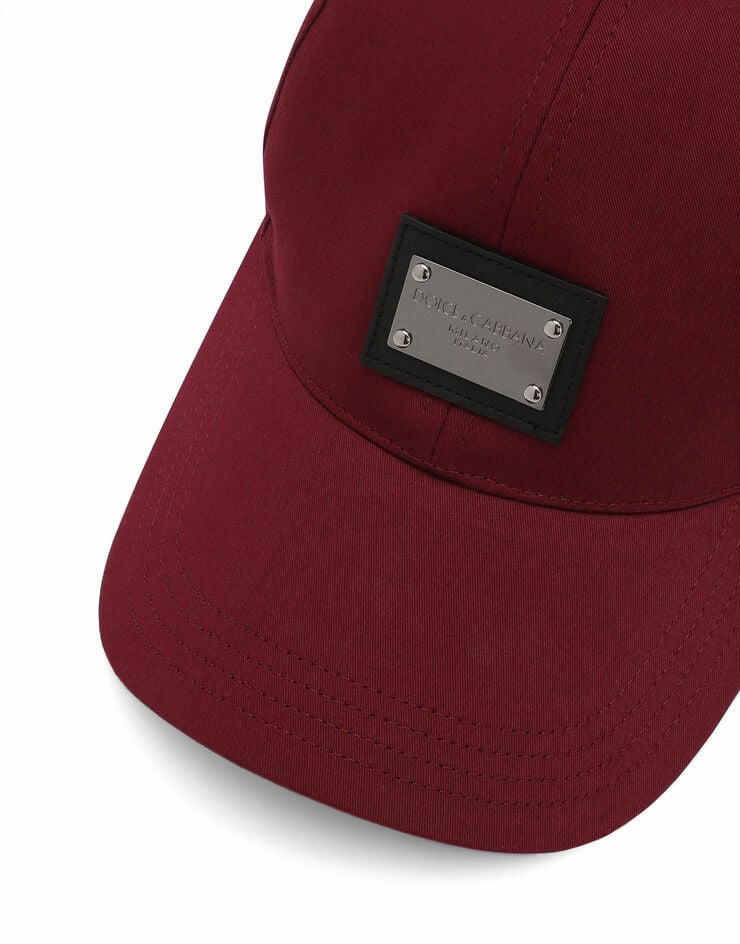Dolce & Gabbana Gorra de béisbol de algodón con placa con logotipo Promoción por tiempo limitado