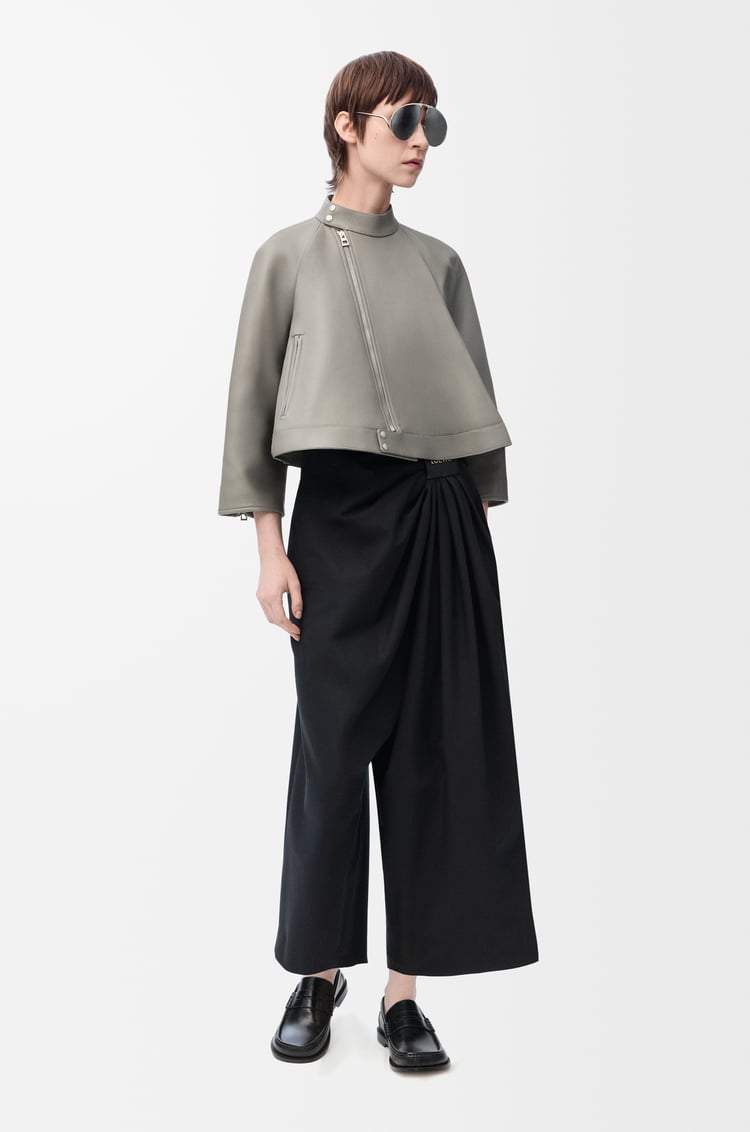 Loewe Cropped draped trousers in cotton and silk 1 Colours Grandes descuentos