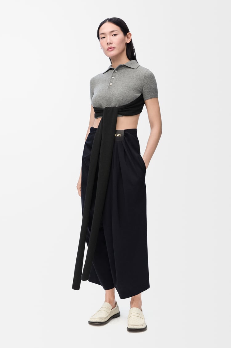 Loewe Cropped draped trousers in wool 1 Colours Descuento por venta flash