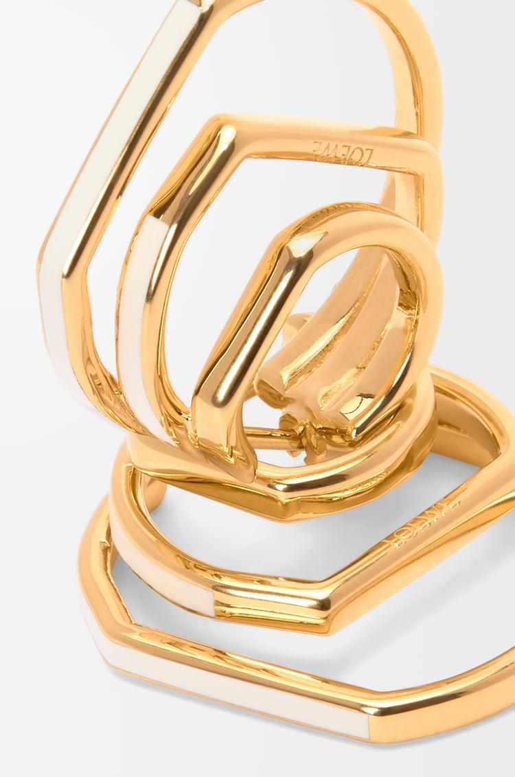 Loewe Stacked hoop earrings in sterling silver and enamel 1 Colours COMPRAR AHORA