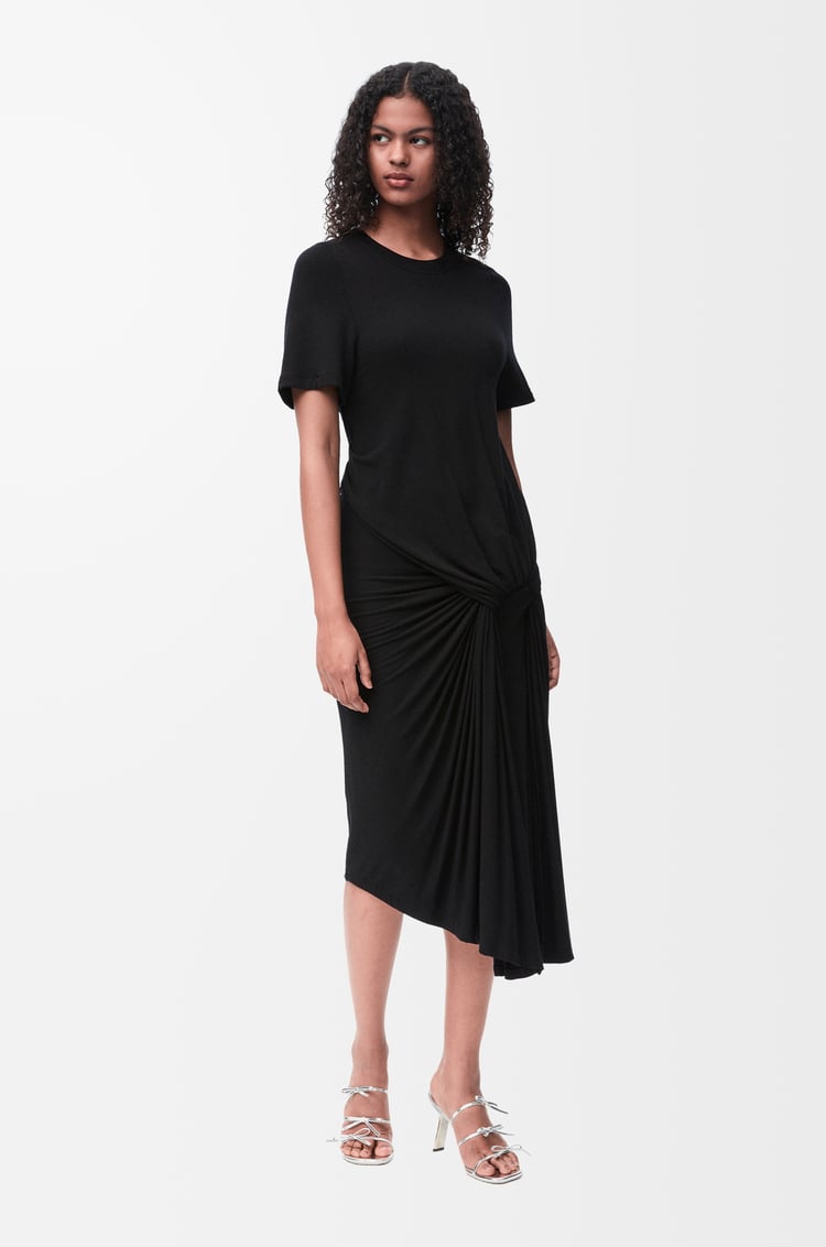 Loewe Draped dress in viscose and cashmere blend 1 Colours Superdescuento