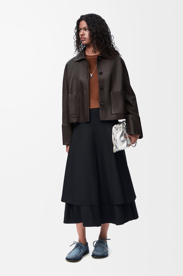 Loewe Turn-up jacket in nappa lambskin 2 Colours Envío internacional gratuito
