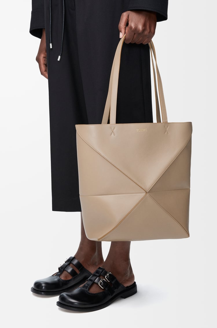 Loewe Medium Puzzle Fold tote in shiny calfskin 9 Colours Outlet
