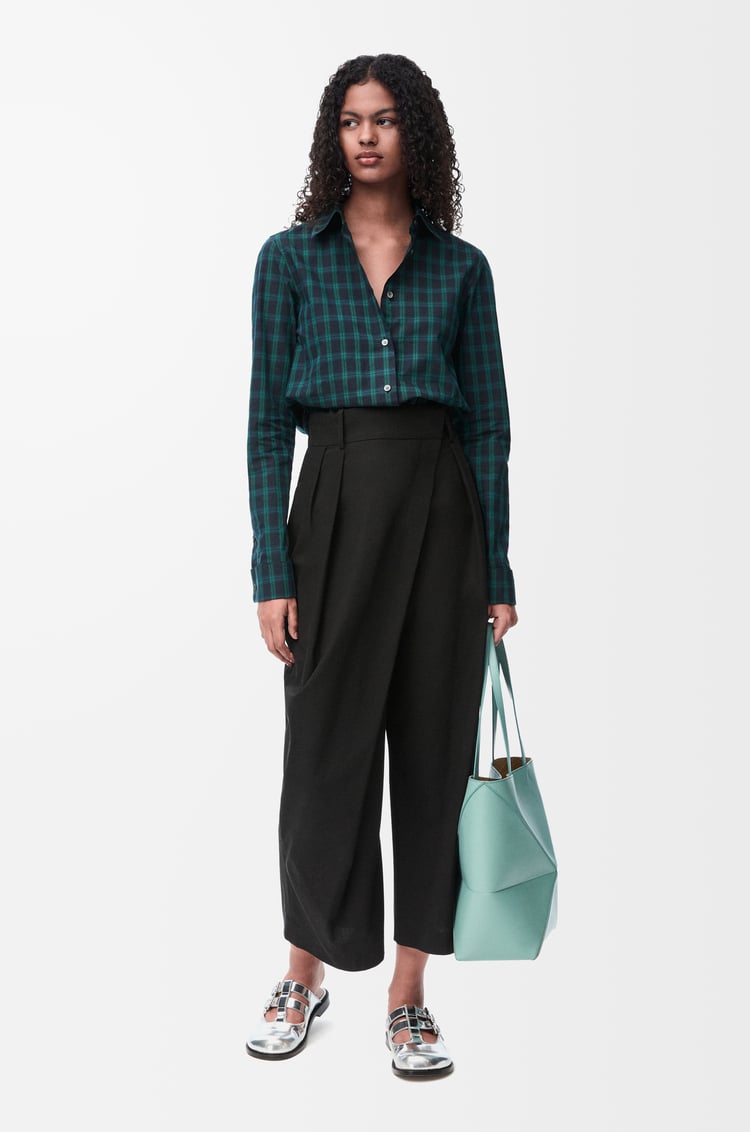 Loewe Cropped wrap trousers in cotton 1 Colours Ventas relámpago