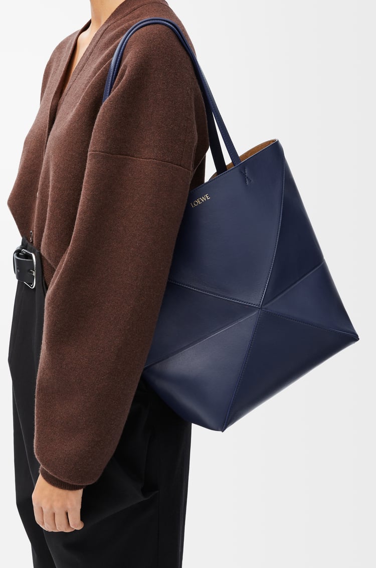 Loewe Medium Puzzle Fold tote in shiny calfskin 9 Colours En línea