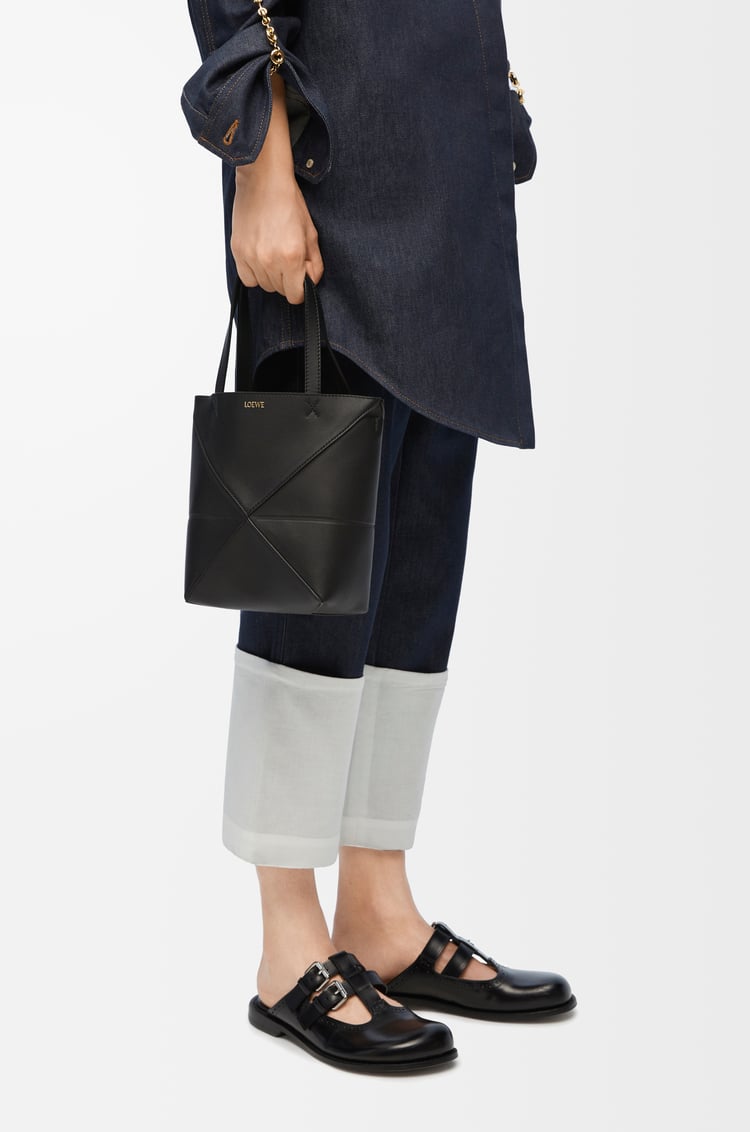 Loewe Mini Puzzle Fold tote in shiny calfskin 8 Colours Rebajas