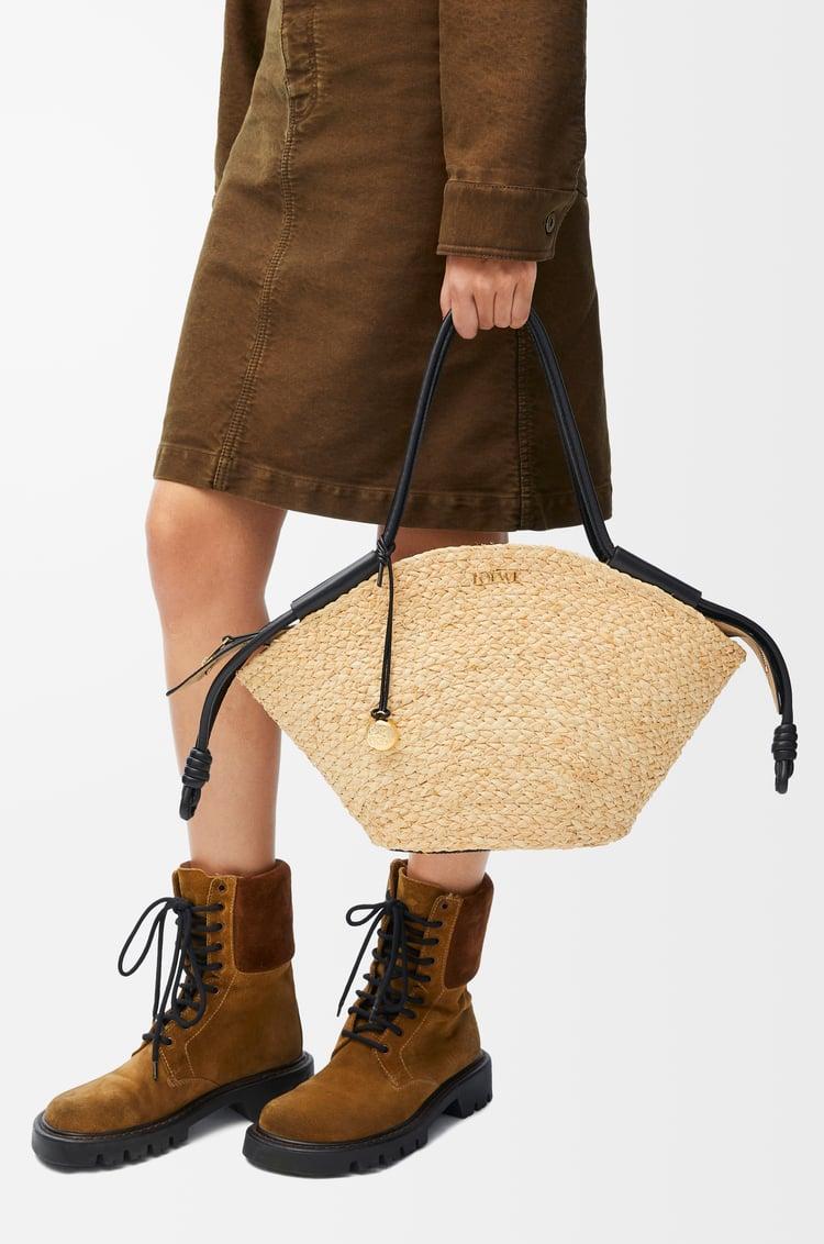 Loewe Small Paseo basket in raffia and nappa calfskin 1 Colours Precio de fábrica