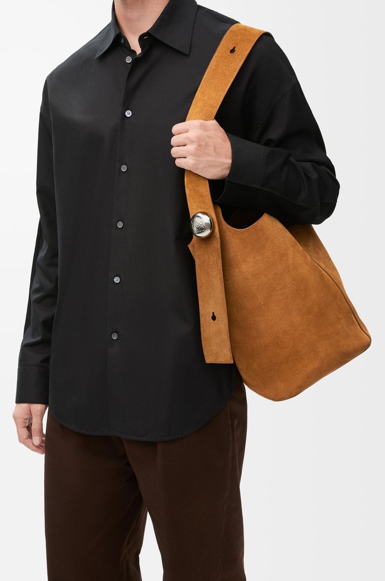 Loewe Large Pebble bucket bag in suede calfskin 2 Colours 2025