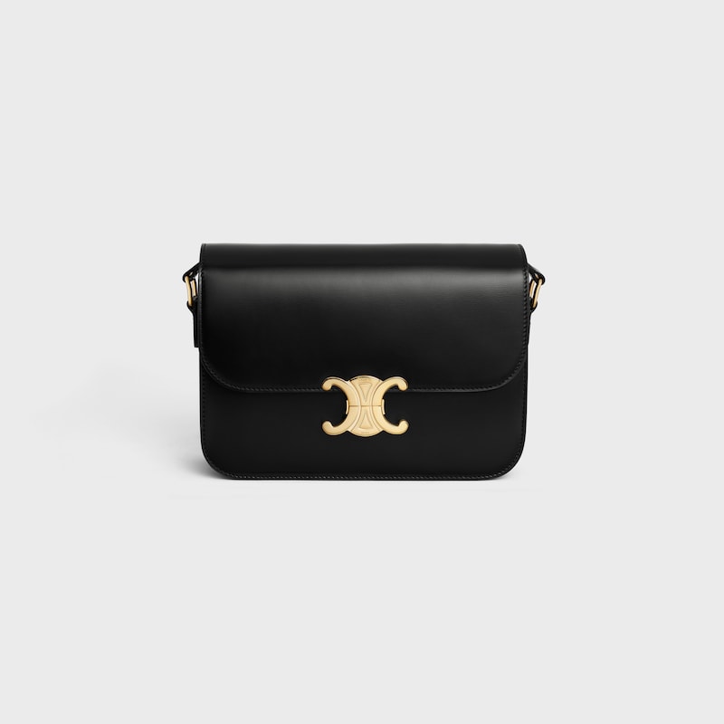 Celine Bolso Triomphe Classique de piel de becerro brillante