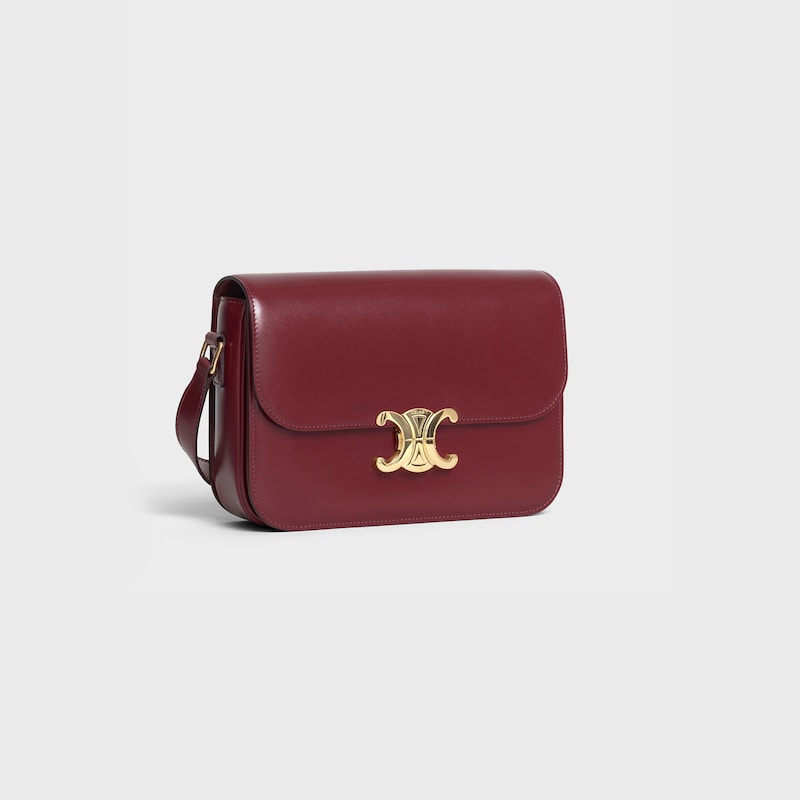 Celine Bolso Triomphe Classique de piel de becerro brillante Tienda de fábrica