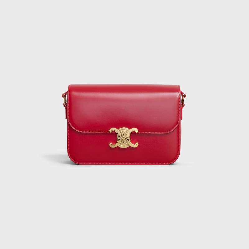 Celine Bolso Triomphe Classique de piel de becerro brillante