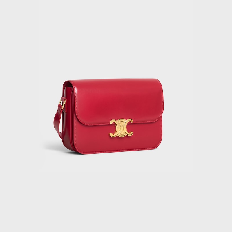 Celine Bolso Triomphe Classique de piel de becerro brillante En oferta