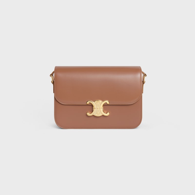 Celine Bolso Triomphe Classique de piel de becerro brillante