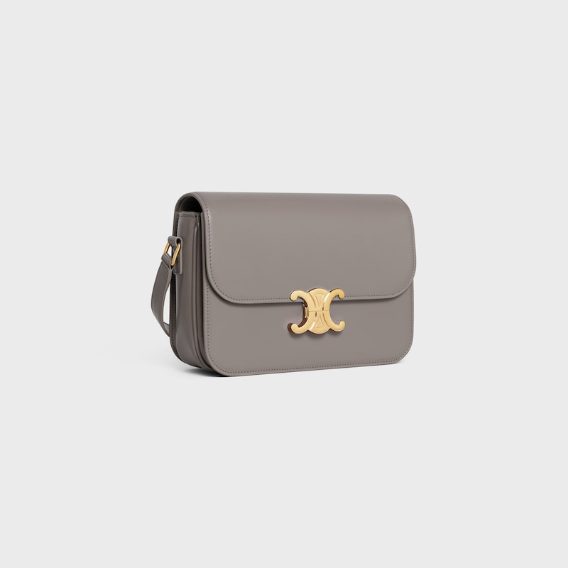 Celine Bolso Triomphe Classique de piel de becerro brillante Descuentos del mes
