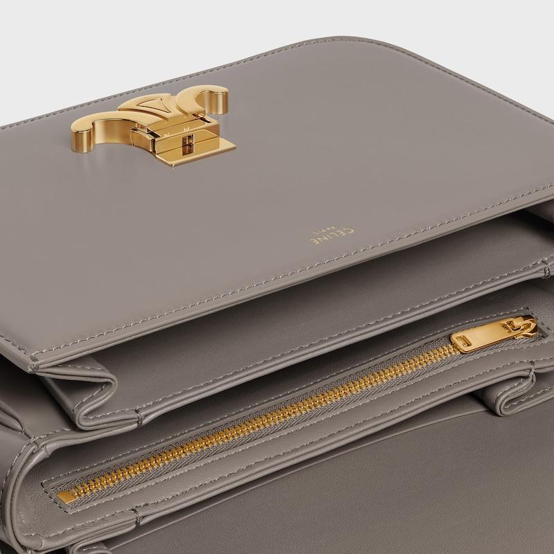 Celine Bolso Triomphe Classique de piel de becerro brillante Descuentos del mes