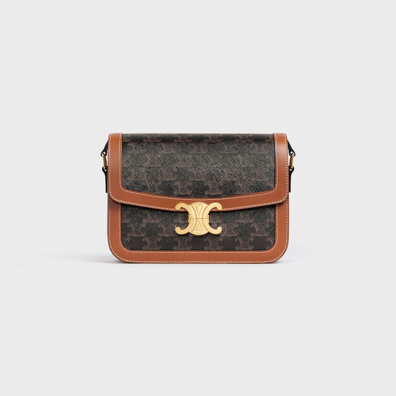 Celine Bolso Triomphe Classique de lona Triomphe y piel de becerro