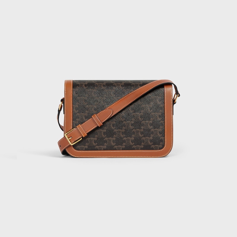 Celine Bolso Triomphe Classique de lona Triomphe y piel de becerro Última moda