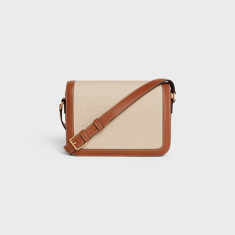 Celine Bolso Triomphe Classique de TEJIDO Y PIEL DE BECERRO Descuento por venta flash
