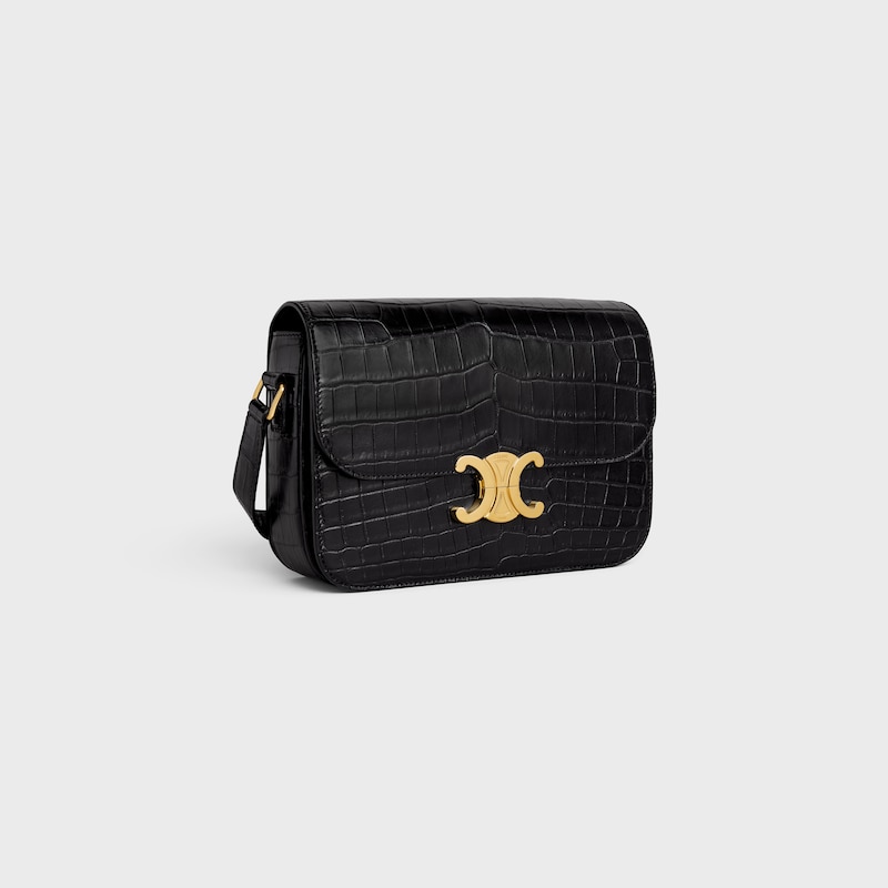 Celine Bolso Triomphe Classique de piel de cocodrilo del Nilo Ofertas de temporada