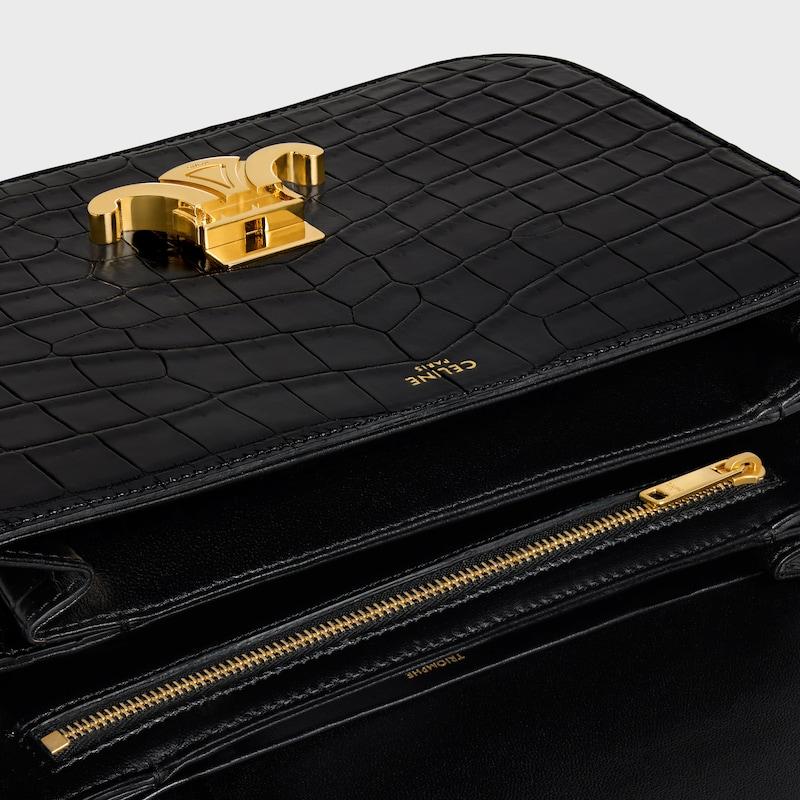 Celine Bolso Triomphe Classique de piel de cocodrilo del Nilo Ofertas de temporada